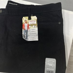 New Signature by Levi Strauss & Co. Gold Label Men's 50 x 30 Black
